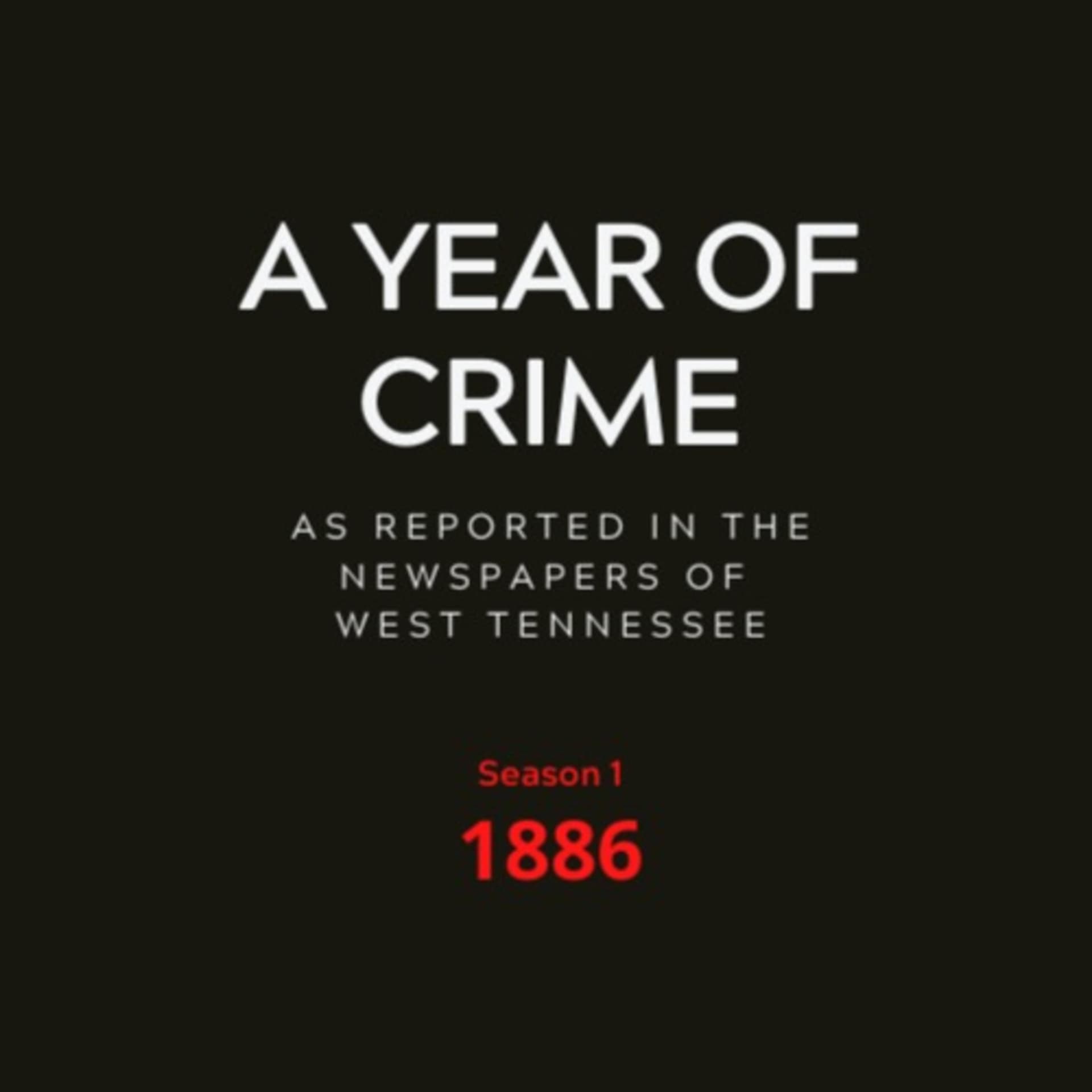 A Year of Crime as Reported in the Newspapers of West Tennessee - Podcasts