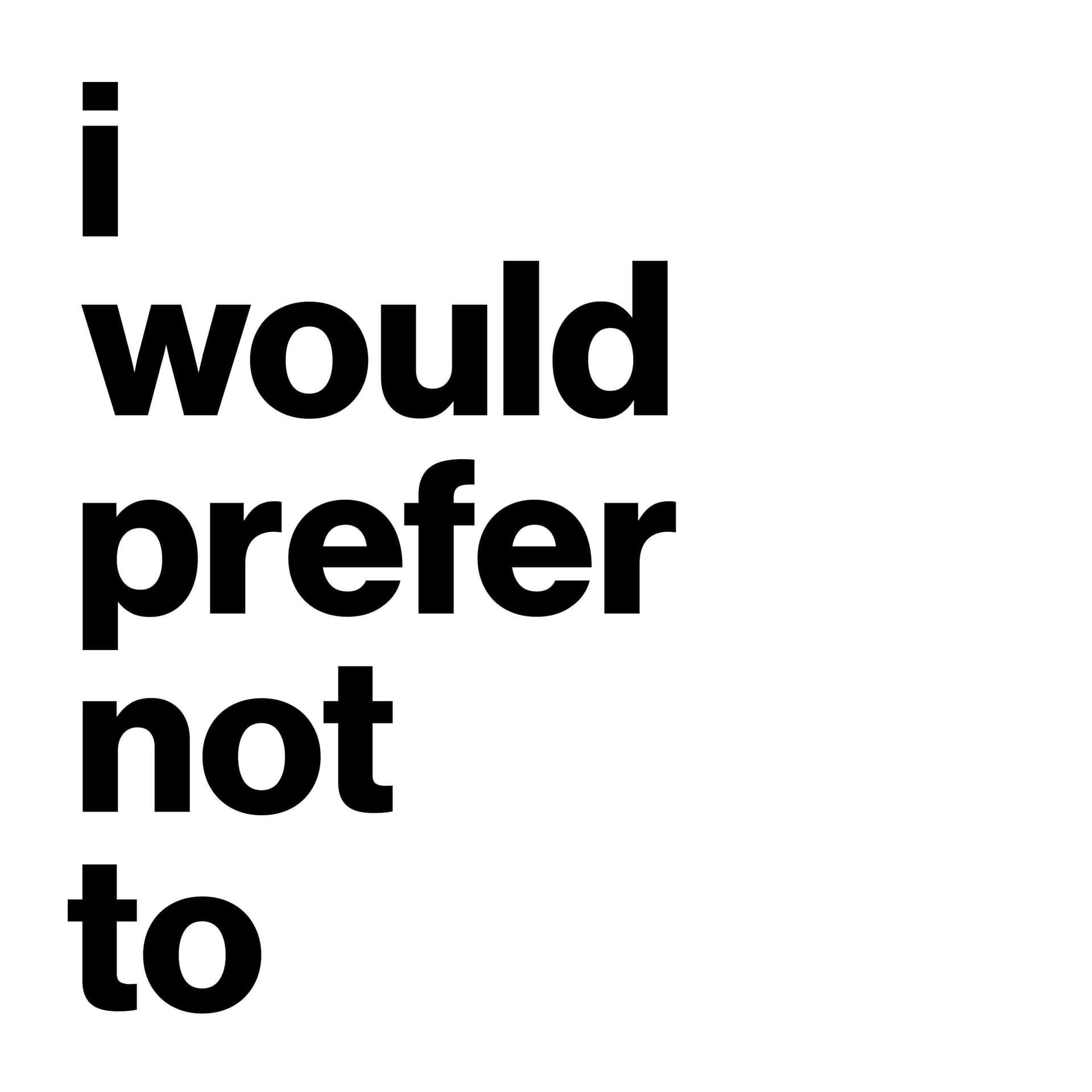 I Would Prefer Not To - Podcasts