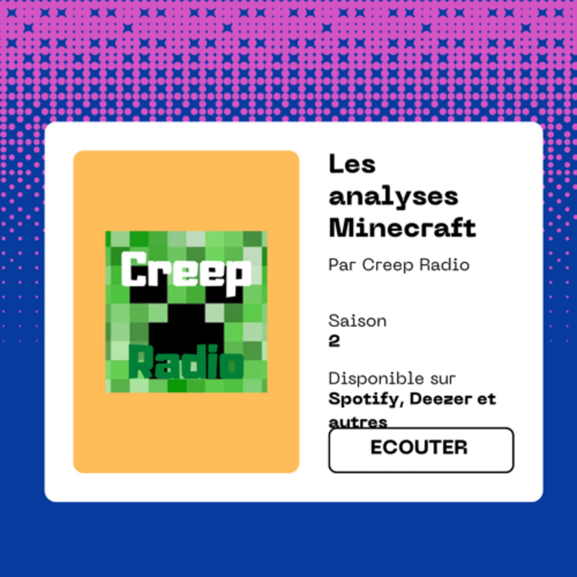 Les analyses Minecraft - Podcasts