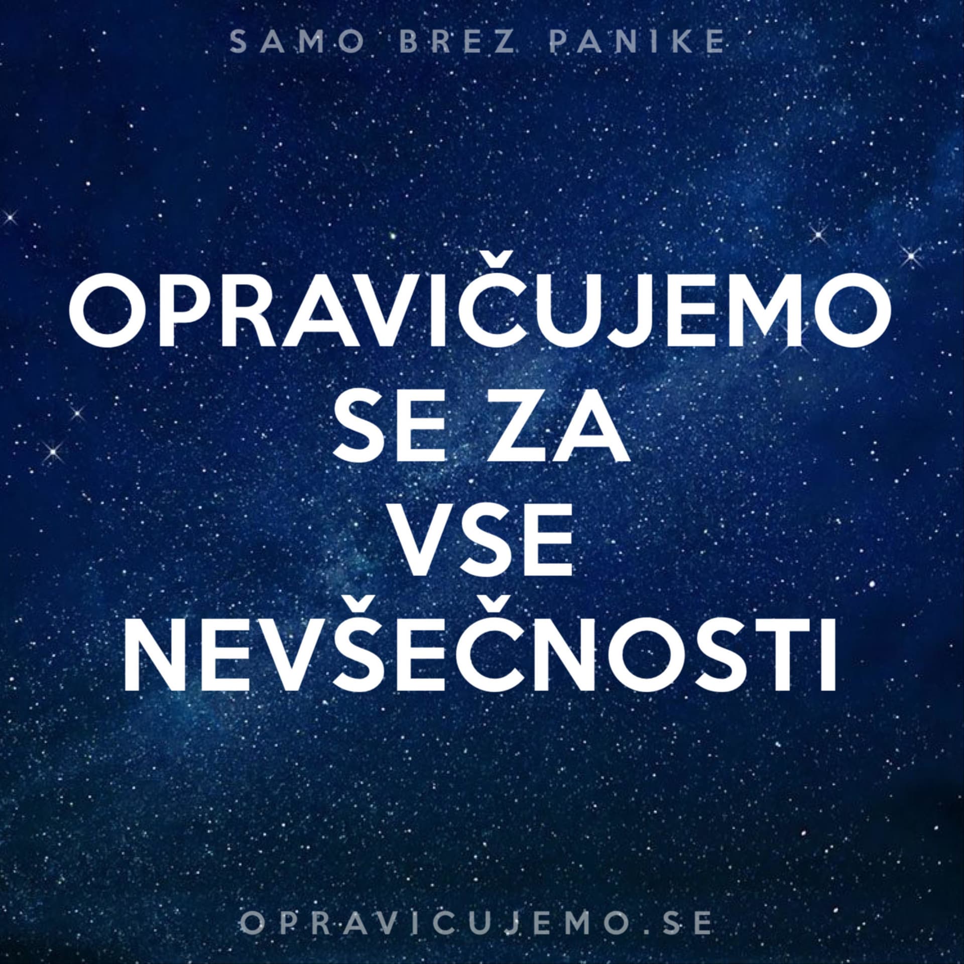 Opravičujemo se za vse nevšečnosti - Podcasts