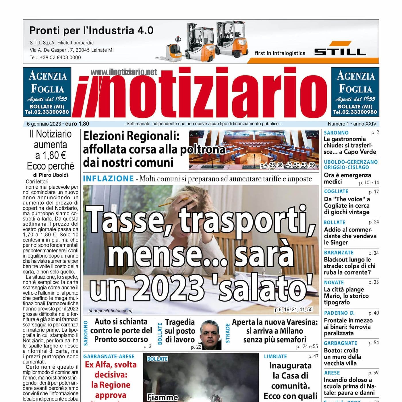 Prima pagina - Il notiziario settimanale