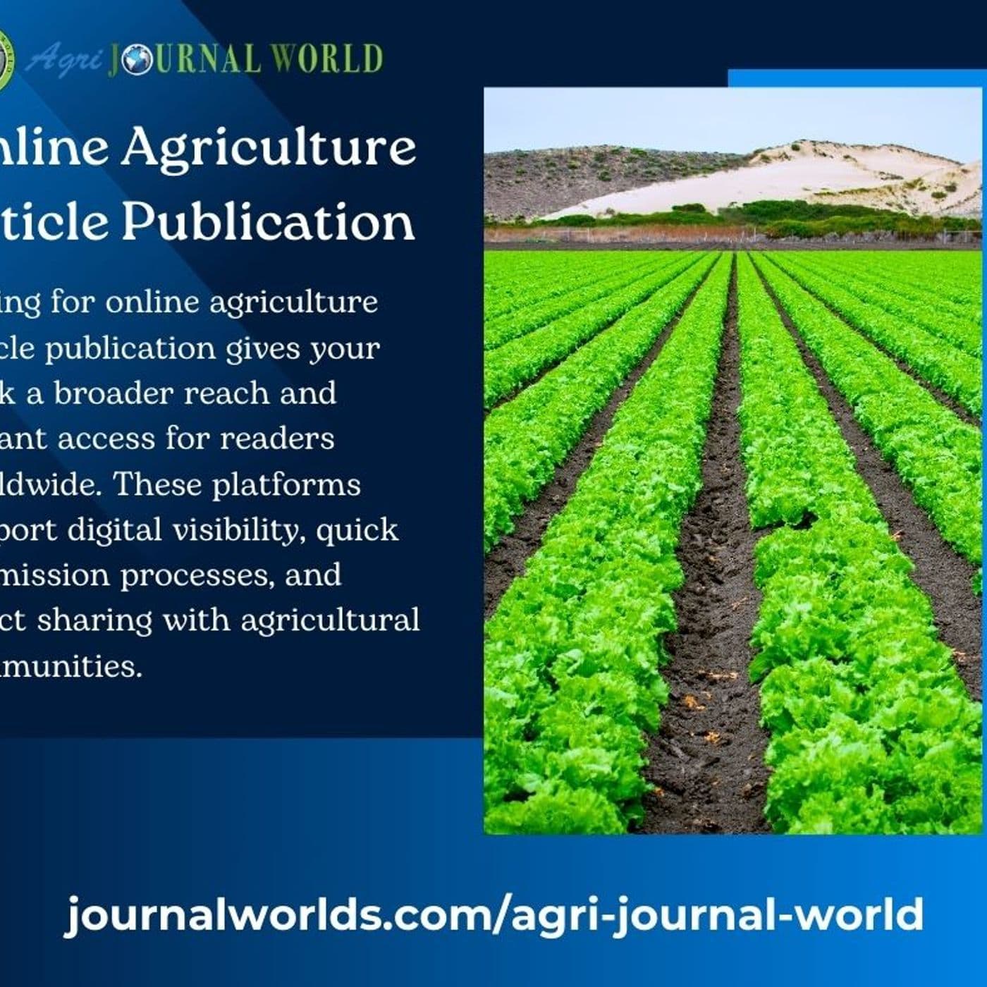 Online Agriculture Article Publication – - Podcasts