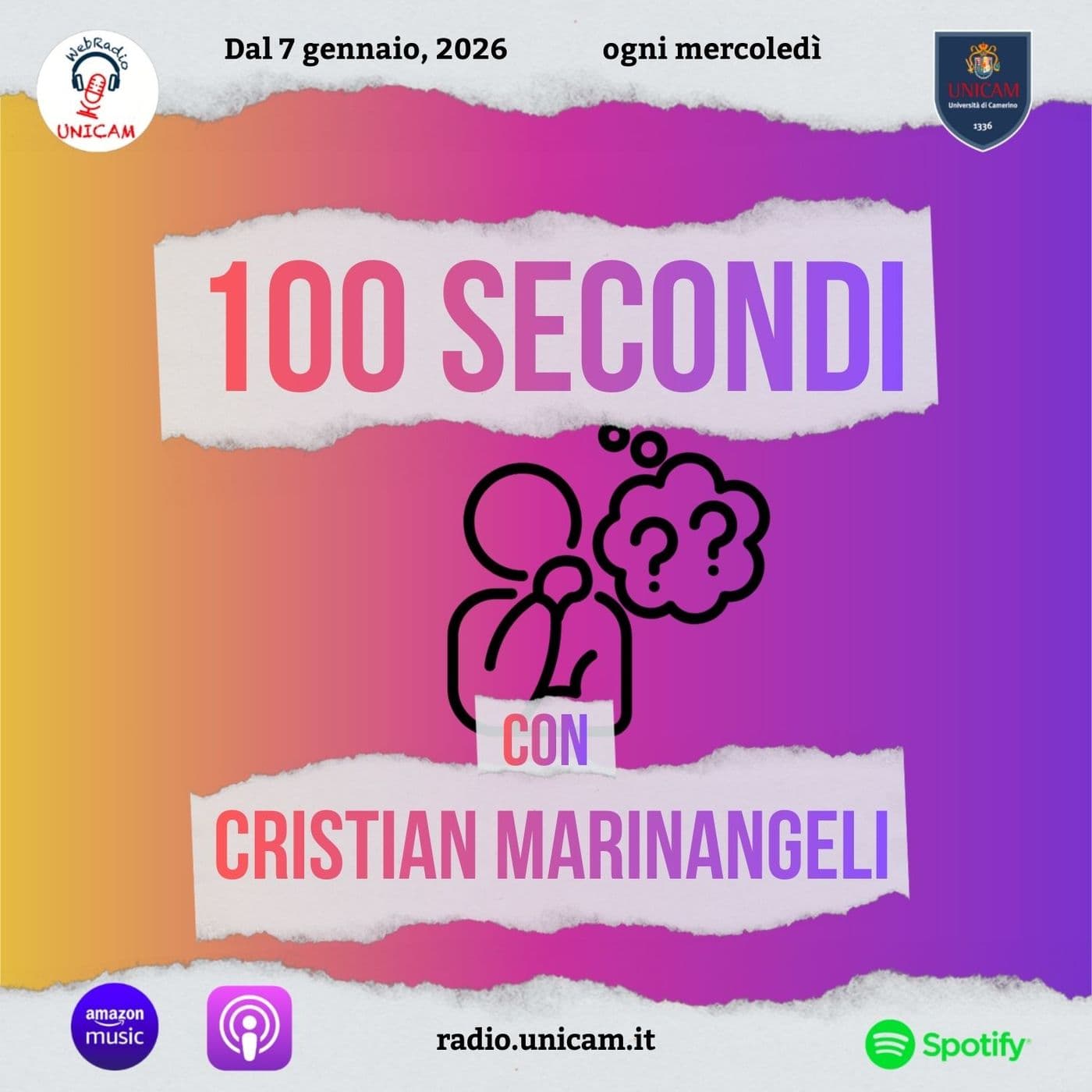 100 secondi con Cristian Marinangeli - Unicam - Podcasts